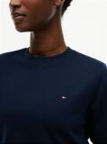 Blue Tricou Boxy Din Tricot Interlock  Femei