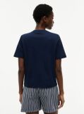 Blue Tricou Boxy Din Tricot Interlock  Femei