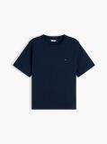 Blue Tricou Boxy Din Tricot Interlock  Femei