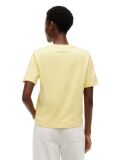 Galben Tricou Boxy Din Tricot Interlock  Femei