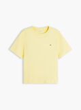 Galben Tricou Boxy Din Tricot Interlock  Femei