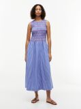 Multi Stripe Smock Sleeveless Fit And Flare Maxi Dress  Women