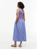 Multi Stripe Smock Sleeveless Fit And Flare Maxi Dress  Women