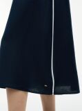 Blue Gold-Tone Button Linen Blend Maxi Dress  Women
