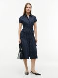 Multi Rochie Cu Dungi Fine Si Nasturi Aurii Din In  Femei