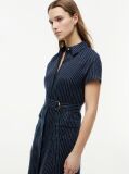 Multi Rochie Cu Dungi Fine Si Nasturi Aurii Din In  Femei