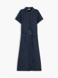 Multi Rochie Cu Dungi Fine Si Nasturi Aurii Din In  Femei