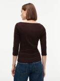 Maro T-Shirt Cu Maneca Trei Sferturi Croiala Slim Si Guler Boat  Femei