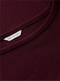 Rosu T-Shirt Cu Maneca Trei Sferturi Croiala Slim Si Guler Boat  Femei