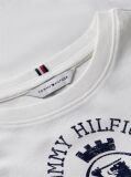 Alb Tricou Slim Washed Crest  Femei