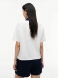 White Regular Fit Gold-Tone Button Polo Shirt  Women