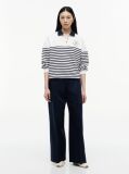 Multi Gold-Tone Button Relaxed Polo Sweatshirt  Women