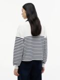 Multi Gold-Tone Button Relaxed Polo Sweatshirt  Women