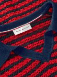 Multi Pointelle Relaxed Short Sleeve Polo Jumper  Women