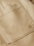 Bej Pantaloni Chino Cu Croiala Larga Cu Logo Brodat  Femei