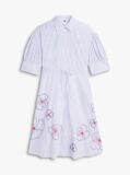 Multi Rochie Gen Camasa Midi Din Poplin Brodata  Femei