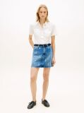 Blue Fusta Mini Din Denim Cu Broderie TH Crest  Femei