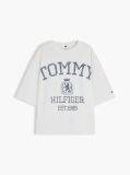 White Crest Relaxed Oversized T-Shirt  Women