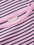 Multi Gold-Tone Button Boat Neck T-Shirt  Women