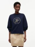 Blue Logo Relaxed Crew Neck Sweatshirt  Women