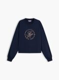 Blue Logo Relaxed Crew Neck Sweatshirt  Women