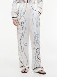 Multi Pantaloni Drepti Lejeri Cu Imprimeu De Franghie  Femei
