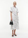 Multi Rope Print Twill Midi Shirt Dress  Women