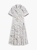 Multi Rope Print Twill Midi Shirt Dress  Women
