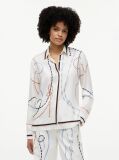 Multi Regular Fit Rope Print Gold-Tone Button Shirt  Women