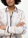 Multi Regular Fit Rope Print Gold-Tone Button Shirt  Women