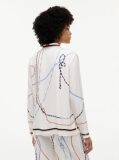 Multi Regular Fit Rope Print Gold-Tone Button Shirt  Women