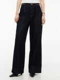 Blue Blugi Indie '70s Cu Talie Inalta Si Croiala Larga  Femei