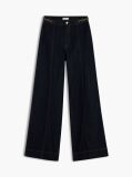 Blue Blugi Indie '70s Cu Talie Inalta Si Croiala Larga  Femei