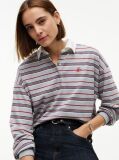 Multi Bluza De Trening Polo Cu Croiala Lejera Si Dungi  Femei