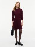 Rosu Rochie Midi Flare Cu Maneca Lunga Si Nasture Aurii  Femei