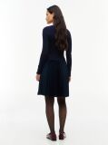 Blue Crepe Mixed Texture Mini Dress  Women