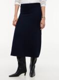 Blue Fusta Mini A-Line Premium Tricotata Cu Croiala Slim  Femei