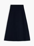 Blue Fusta Mini A-Line Premium Tricotata Cu Croiala Slim  Femei