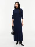 Blue Rochie Cu Croiala Lejera Logo Si Detalii Din Lana Pura  Femei