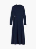 Blue Rochie Cu Croiala Lejera Logo Si Detalii Din Lana Pura  Femei