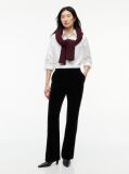 Negru Pantaloni Din Catifea Bootcut Cu Croiala Slim  Femei