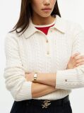 Bej Pulover Polo Tricotat Din Amestec De Lana  Femei
