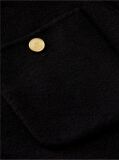 Black Gold-Tone Button Wool Blend Mini Skirt  Women