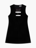 Negru Rochie Mini Festive Fara Maneci Cu Funda  Femei