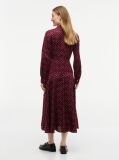 Rosu Rochie Tip Camasa Midi Jacquard  Femei