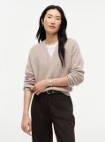 Beige Pure Wool V-Neck Jumper  Women