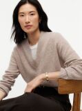 Beige Pure Wool V-Neck Jumper  Women