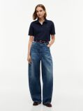 Blue High Rise Loose Balloon Jeans  Women