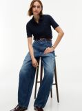 Blue High Rise Loose Balloon Jeans  Women