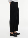 Negru Pantaloni Barrel Travel Cu Nasture  Femei